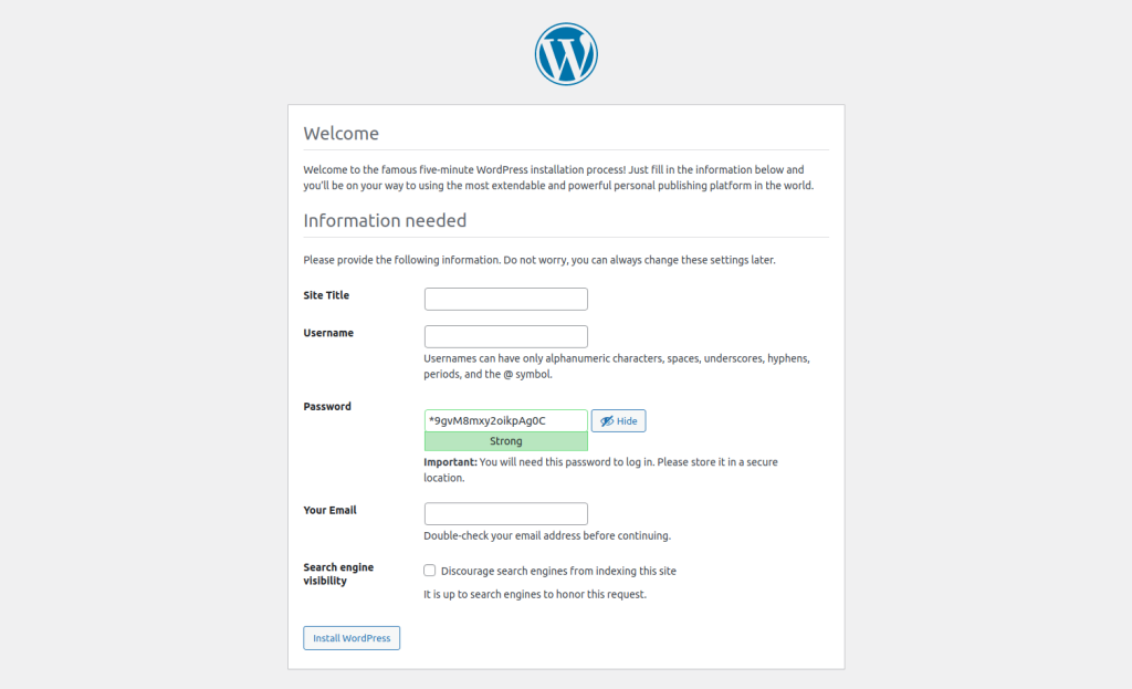 WordPress Configuration